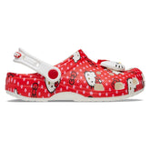 Crocs Kiddies Hello Kitty Classic Clog Shoe In Red & White