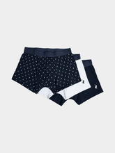 Polo Mens Basic Print Knit Boxers In Navy
