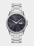 Armani Exchange Mens Stainless Steel Watch In Silver