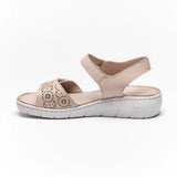 Hush Puppies Ladies Lana Cow Leather Shoes In Silver Grey