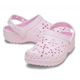 Crocs Girls Classic Cut Out Clog Shoes In Light Pink