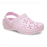 Crocs Girls Classic Cut Out Clog Shoes In Light Pink