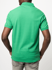 Polo Mens Green Essential Pique Ss Golfer