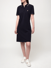 Polo Womens Leah Short Sleeves Golfer Dress In Navy