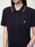 Polo Womens Leah Short Sleeves Golfer Dress In Navy