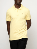 Polo Mens Light Yellow Essential Pique Ss Golfer