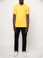 Polo Mens Mustard Essential Pique Ss Golfer