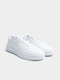 Puma Mens Court Classic Clean Shoes In White