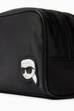 Karl Lagerfeld K-Ikonik Nylon Toiletry Bag In Black