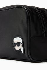Karl Lagerfeld K-Ikonik Nylon Toiletry Bag In Black