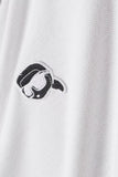 KarL Lagerfeld Mens Ikon Embroidered Patch Golfer In White