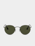 Ray-Ban Round Frame Unisex Sunglasses In Gun Metal
