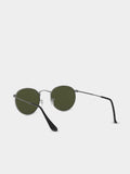 Ray-Ban Round Frame Unisex Sunglasses In Gun Metal