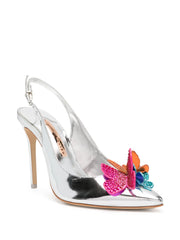 Sophia Webster Womens Vanessa Slingback Heels In Silver