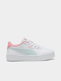 Puma Girls Carina 3.0 Junior Shoes In White & Pink