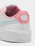 Puma Girls Carina 3.0 Junior Shoes In White & Pink