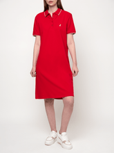 Polo Womens Leah Short Sleeves Golfer Dress In Red