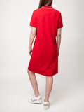 Polo Womens Leah Short Sleeves Golfer Dress In Red