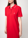 Polo Womens Leah Short Sleeves Golfer Dress In Red