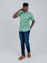 Ben Sherman Mens Short Sleeve Sage Linen Shirt