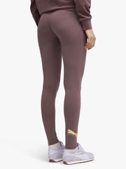Puma Womens Essential Metallic Logo Leggings In Raison