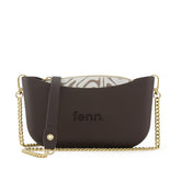 Fenn Gold Chain Handbag In Chocolate