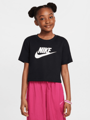 Nike Girls Hbr Club Boxy T-Shirt In Black