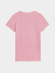 Puma Womens Essential Metalic Logo T-shirt In Pink & Gold