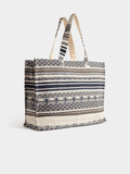 Izabel London Extra Large Beach Bag In Navy