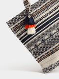 Izabel London Extra Large Beach Bag In Navy