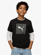 Puma Boys Graphic Box T-Shirt In Black