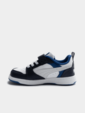 Puma Boys Rebound V6 Lo Ac+ Inf Shoes In Blue Multi