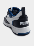 Puma Boys Rebound V6 Lo Ac+ Inf Shoes In Blue Multi