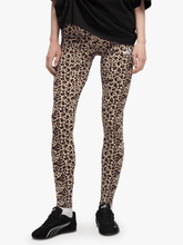 Puma Womens Animal Print Leggings In Almond