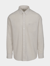 Pringle Mens Riaan Long Sleeve Classic Linen Shirt In Stone