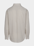 Pringle Mens Riaan Long Sleeve Classic Linen Shirt In Stone