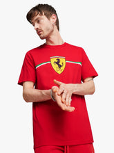 Puma Mens Ferrari Race Big Shield Heritage T-Shirt In Red