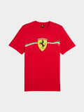 Puma Mens Ferrari Race Big Shield Heritage T-Shirt In Red