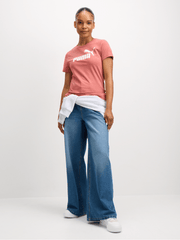 Puma Womens Essential Logo T-shirt In Red
