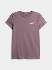 Puma Womens Essential Small Logo T-Shirt In Raison