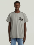 G-Star Raw Mens Flock Back Losee T-Short In Grey