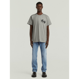 G-Star Raw Mens Flock Back Losee T-Short In Grey