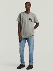 G-Star Raw Mens Flock Back Losee T-Short In Grey