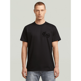 G-Star Raw Mens Flock Back Loose T-Shirt In Black