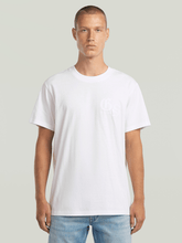 G-Star Raw Mens Flock Back Loose T-Shirt In White