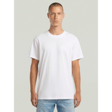 G-Star Raw Mens Flock Back Loose T-Shirt In White