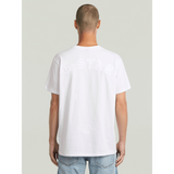 G-Star Raw Mens Flock Back Loose T-Shirt In White