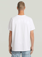 G-Star Raw Mens Flock Back Loose T-Shirt In White