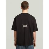 G-Star Raw Mens Badge Boxy T-Shirt In Dark Black