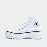 Converse Womens Ctas Lift Platform Shoes In White And Black
